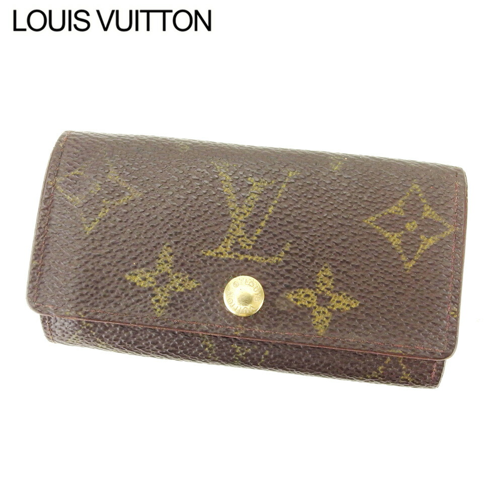 【お買い物マラソン★30％OFFクーポン】ルイ・ヴィトン LOUIS VUITTON キーケース モノグラム ミュルティクレ4 ブラウン ベージュ ゴールド メンズ 中古 ブランド ハイブランド ヴィンテージ