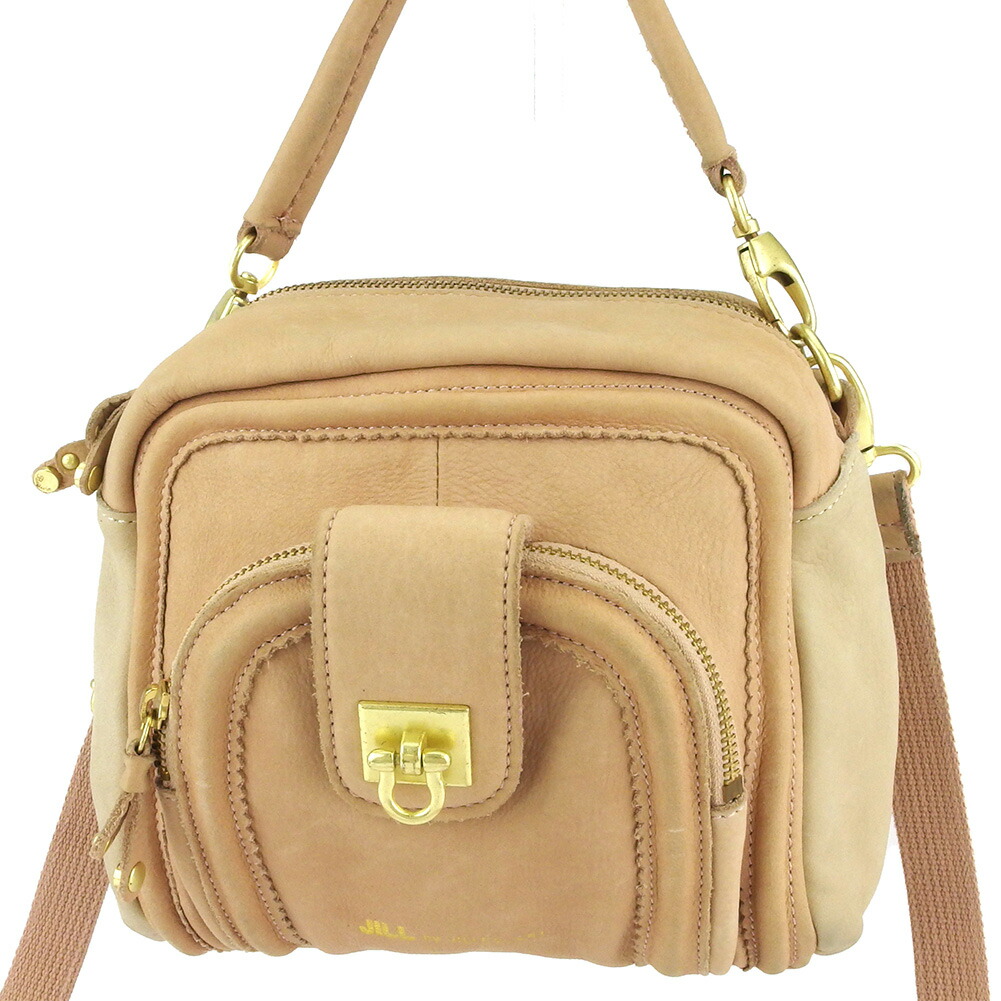 【お買い物マラソン★30％OFFクーポン】ジルバイジルスチュアート JILL by JILLSTUART ショルダーバッグ バイカラー ピンク ベージュ ゴールド メンズ 中古 ブランド ハイブランド ヴィンテージ｜ブランドデポ