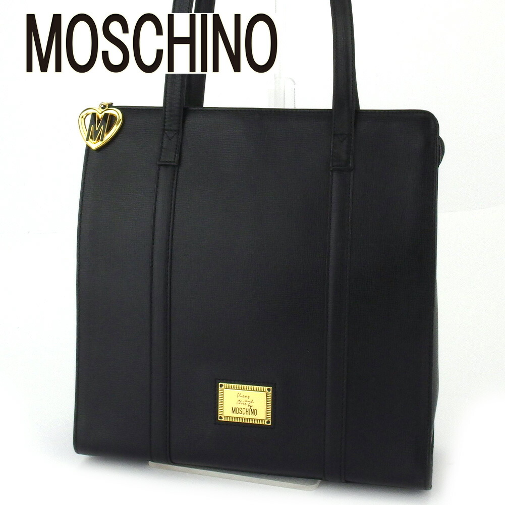 【新生活応援★29％OFFクーポン】モスキーノ MOSCHINO ショルダーバッグ ブラック レディース 中古 ブランド ハイブランド ヴィンテージ