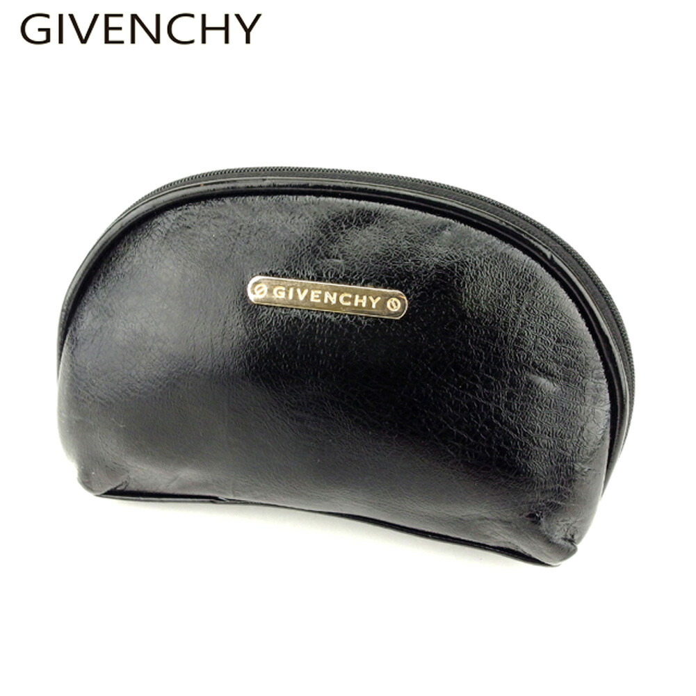 ジバンシー　ブラックポーチ シルバー金具付き 楽天市場】【新着】【中古】GIVENCHY(ジバンシー) ポーチ 花柄