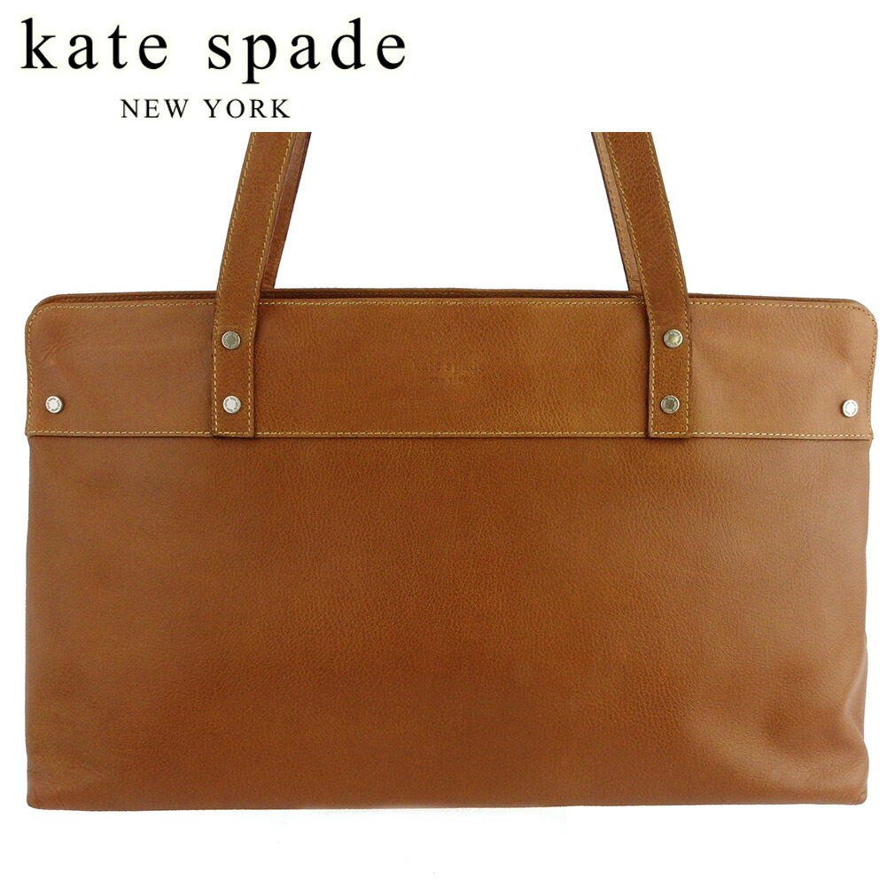 【Fashion Special Fair★24％OFFクーポン】ケイトスペード Kate Spade トートバッグ ロゴ ブラウン シルバー メンズ 中古 ブランド ハイブランド ヴィンテージ