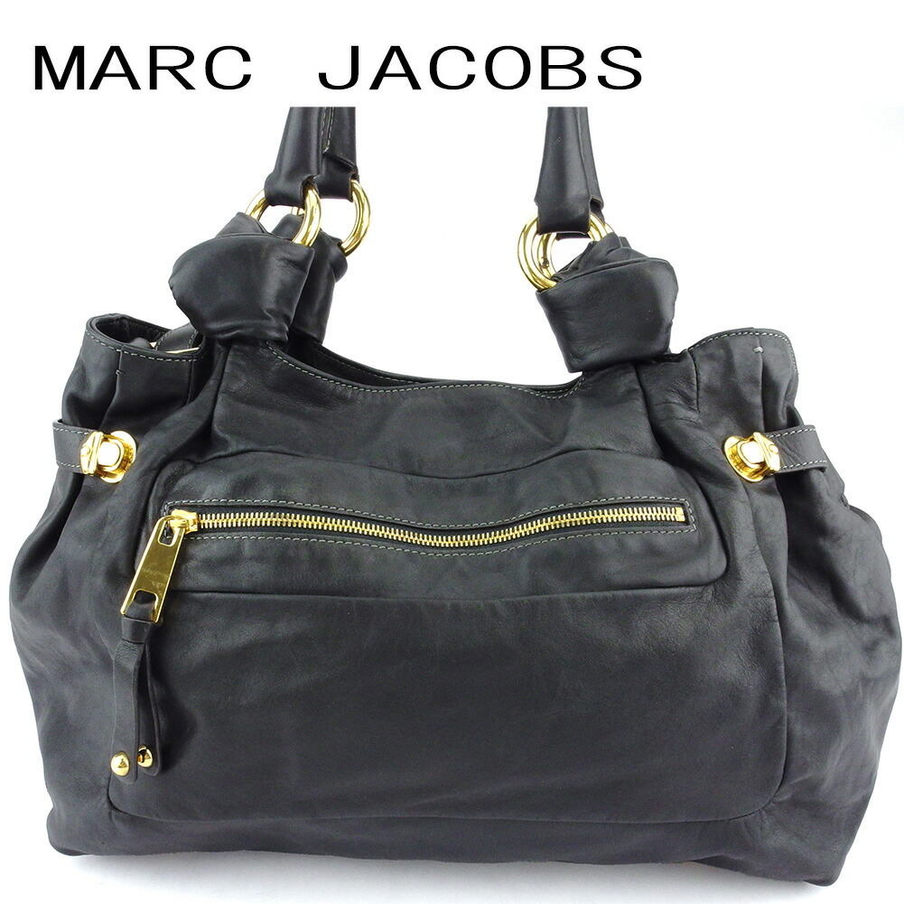 【週日制限事項SALE★24％OFF引き換え証】マークジェイコブス MARC JACOBS ショルダーバッグ ZIP衣嚢 薄墨色 薄墨色 ゴールド系 レディース 中古 ブランド名 御機嫌ブランド名 ヴィンテージ