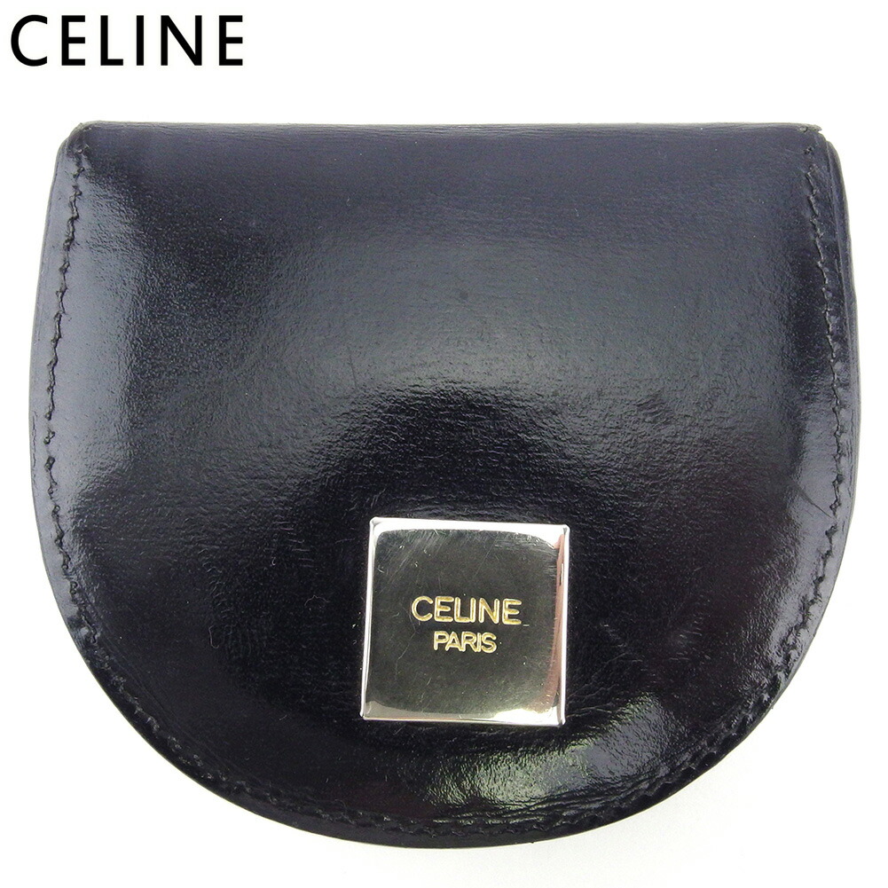 【みんみん】最終値下げ‼️CELINE ブラック レザー コインケース セリーヌ CELINE 小銭入れ コインケース ポーチ ミニ財布