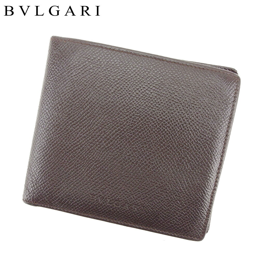 【雨季得SALE★21％OFFクーポン券】ブル小峡谷 BVLGARI 二つ折り紙入れ クラシコ 赤銅色 レディース 中古 ブランド名 ご機嫌ブランド名 ヴィンテージ