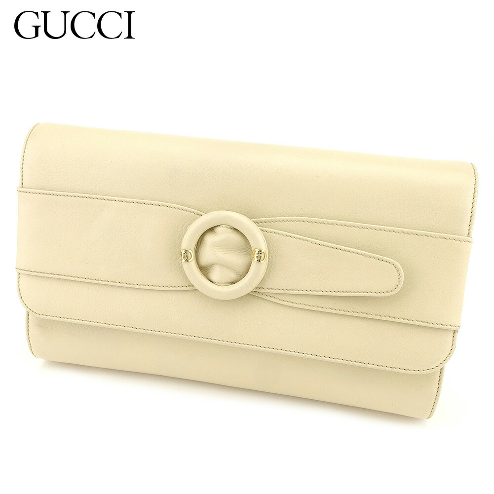 【お買い物マラソン★30%OFFクーポン】グッチ GUCCI クラッチバッグ ダブルG オールドグッチ ベージュ ゴールド メンズ 中古 ブランド ハイブランド ヴィンテージ|ブランドデポ