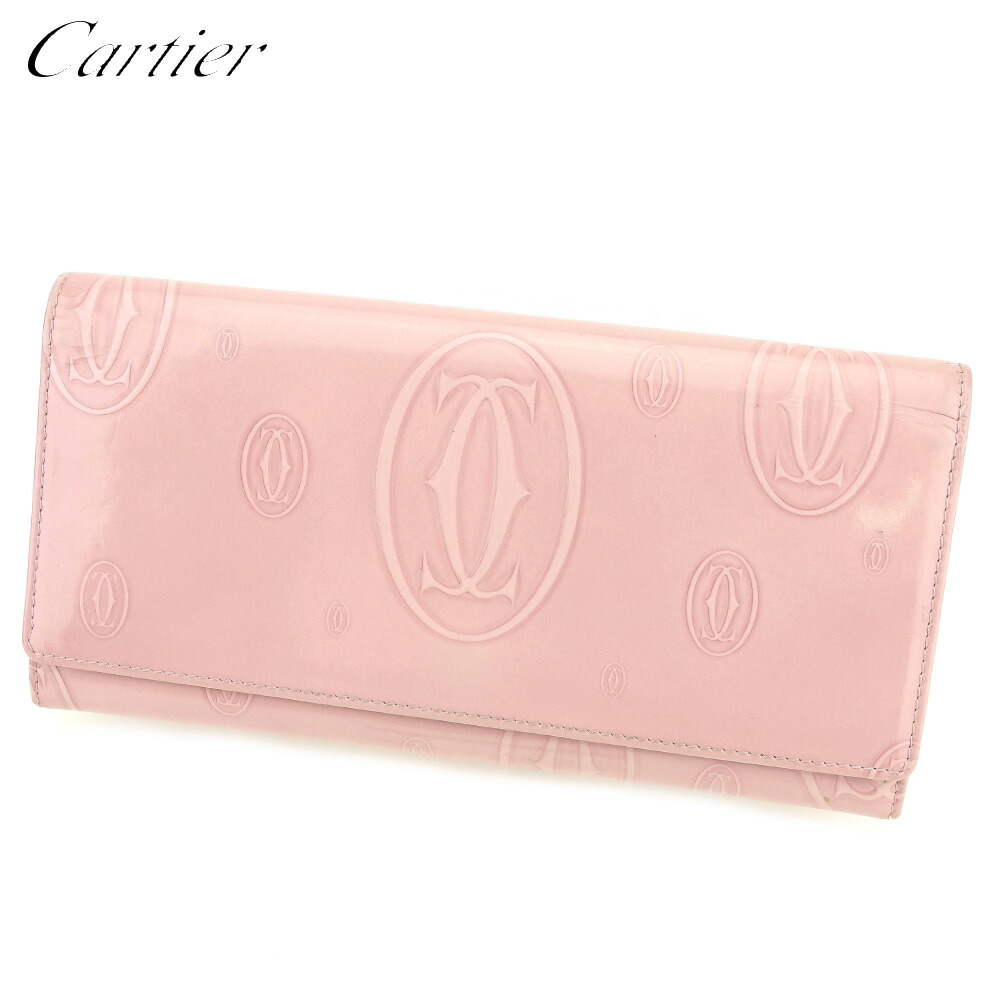 【お買い物マラソン★30％OFFクーポン】カルティエ CARTIER 長財布 ハッピーバースデー ピンク レディース 中古 ブランド ハイブランド ヴィンテージ｜ブランドデポ