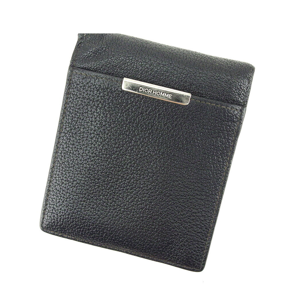【月代わりの人大売り出し★29％OFFクーポン券】ディオール・オム DIOR HOMME 二つ折り紙入れ 黒いこと レディース 中古 ブランド名 ご機嫌ブランド名 ヴィンテージ