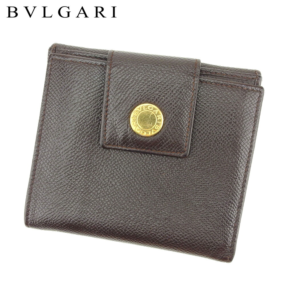 【月代わりの人大売り出し★29％OFFクーポン券】ブル小峡谷 BVLGARI 二つ折り紙入れ ブルガリブルガリ 赤銅色 レディース 中古 ブランド名 ご機嫌ブランド名 ヴィンテージ