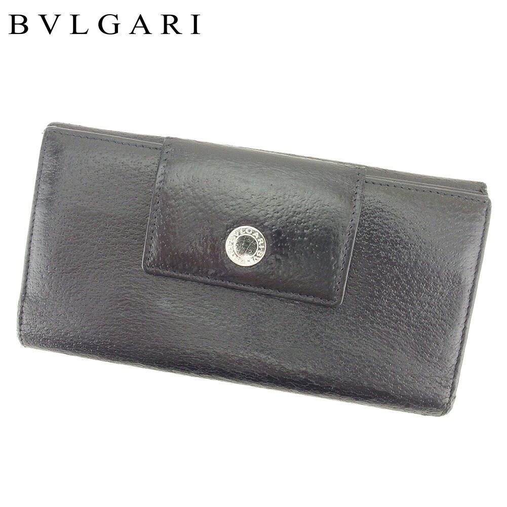 【お買い物マラソン★30％OFFクーポン】ブルガリ BVLGARI 長財布 ブルガリブルガリ ブラック レディース 中古 ブランド ハイブランド ヴィンテージ