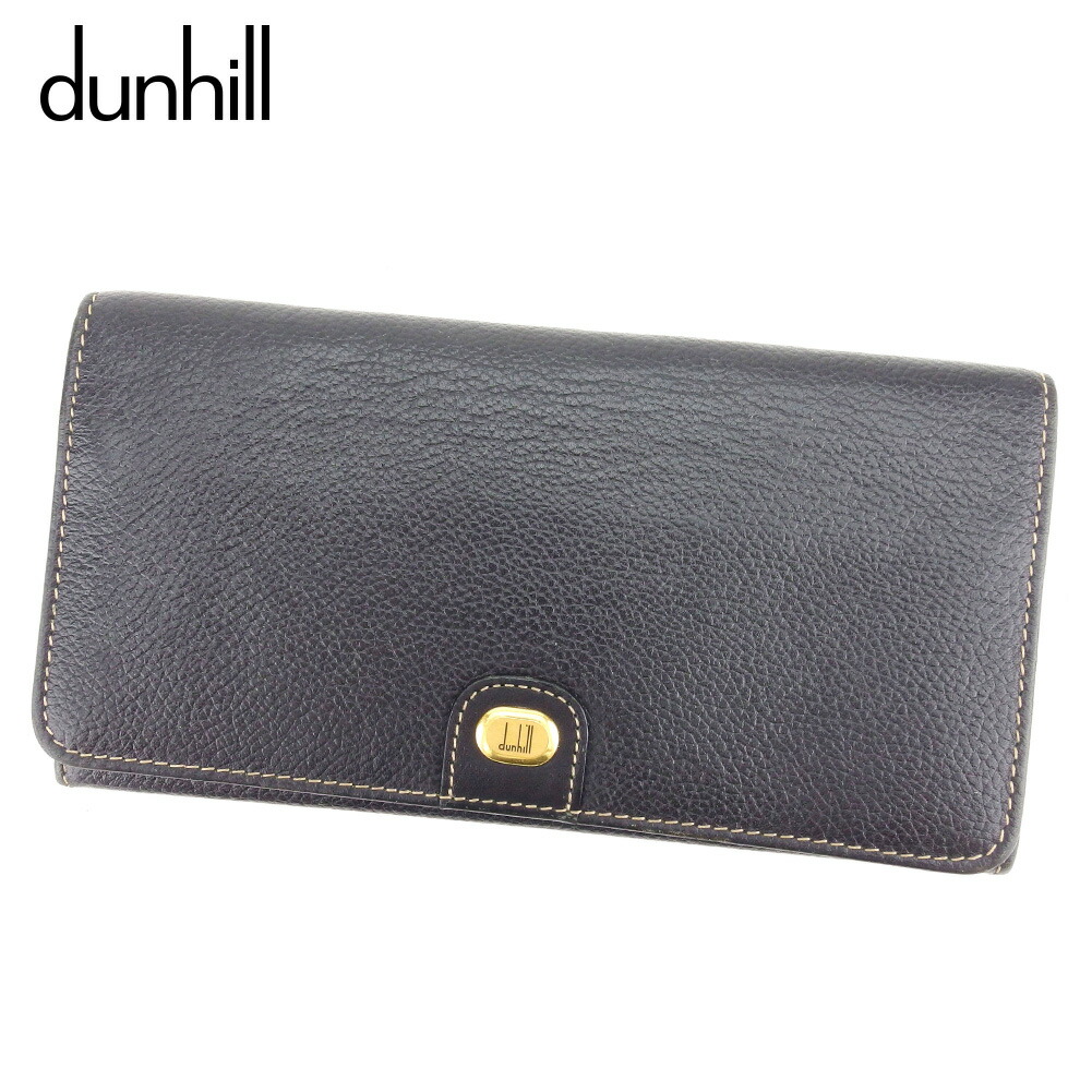 【月代わりの人大売り出し★29％OFFクーポン券】ダン吸血鬼 Dunhill 長紙入れ 黒いこと メンズ 中古 ブランド名 ご機嫌ブランド名 ヴィンテージ
