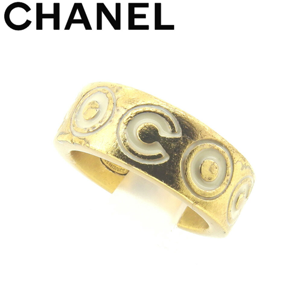 【新生活応援★29％OFFクーポン】シャネル CHANEL リング・指輪 ロゴマーク ゴールド メンズ 中古 ブランド ハイブランド ヴィンテージ