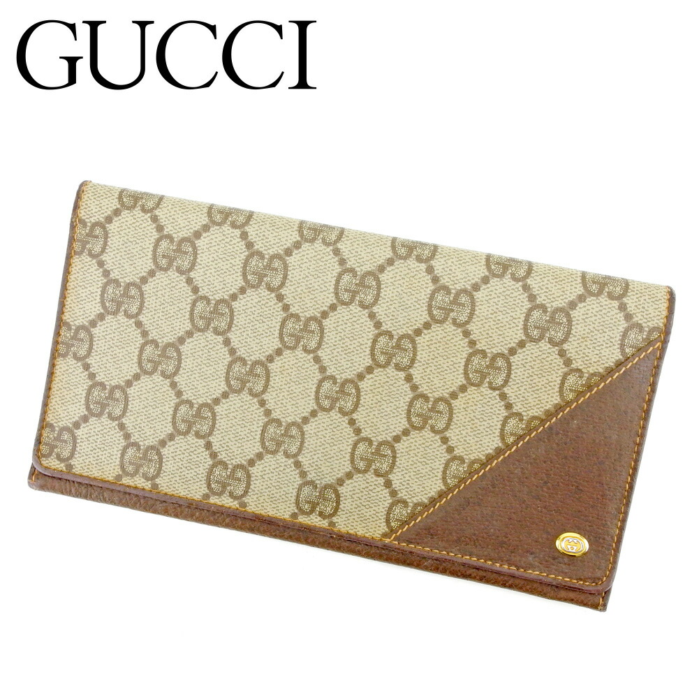 【雨季得SALE★21％OFFクーポン券】グッチ GUCCI 長紙入れ GG柄 ベージュ レディース 中古 ブランド名 ご機嫌ブランド名 ヴィンテージ