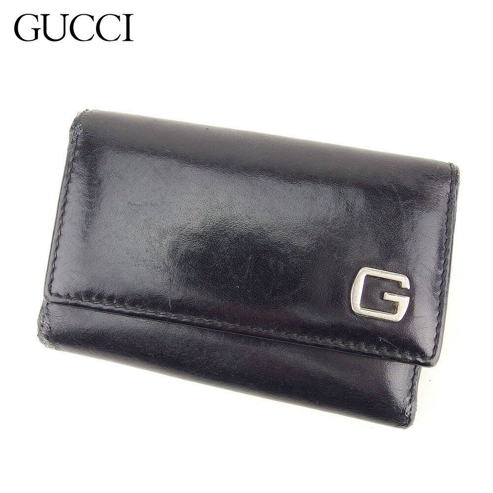 【お買い物マラソン★30％OFFクーポン】グッチ GUCCI キーケース ブラック メンズ 中古 ブランド ハイブランド ヴィンテージ