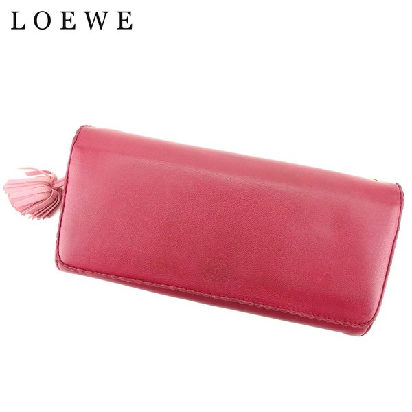 【月代わりの人大売り出し★29％OFFクーポン券】ロエベ LOEWE 長紙入れ アナ瓦 赤いこと レディース 中古 ブランド名 ご機嫌ブランド名 ヴィンテージ