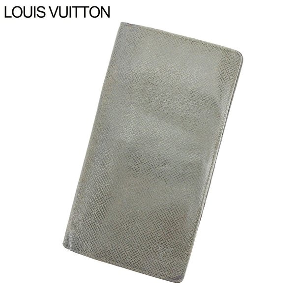 【Fashion Special Fair★24％OFFクーポン】ルイ・ヴィトン LOUIS VUITTON 札入れ タイガ ポルトフォイユ・ロン グレー 灰色 レディース 中古 ブランド ハイブランド ヴィンテージ