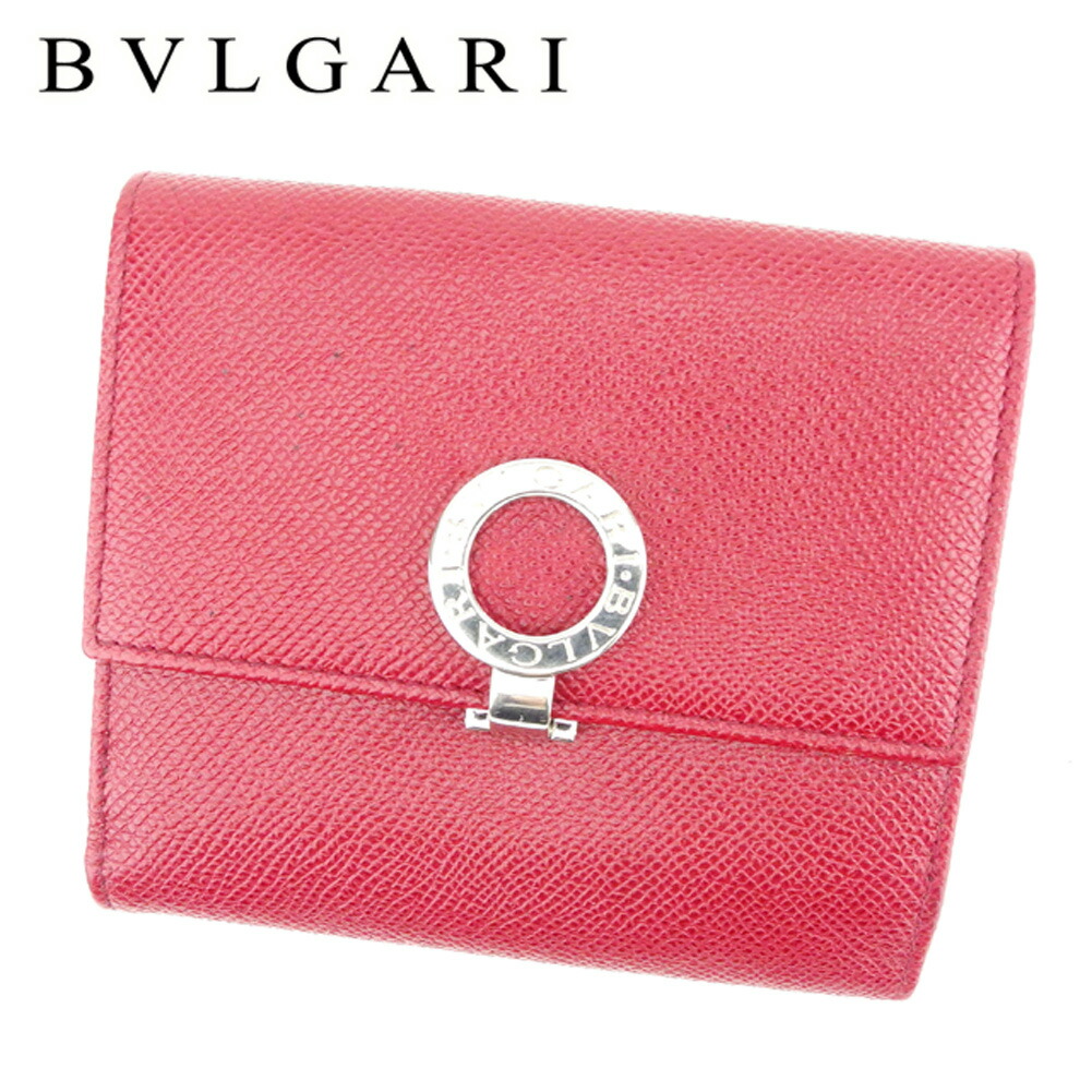 【雨季得SALE★21％OFFクーポン券】ブル小峡谷 BVLGARI 二つ折り紙入れ ブルガリブルガリ 赤いこと レディース 中古 ブランド名 ご機嫌ブランド名 ヴィンテージ