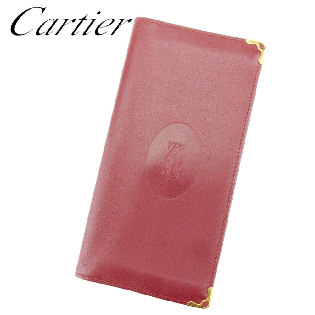 【月代わりの人大売り出し★29％OFFクーポン券】カルティエ CARTIER 紙入れ 船檣伝達ルート ボルドーワイン レディース 中古 ブランド名 ご機嫌ブランド名 ヴィンテージ