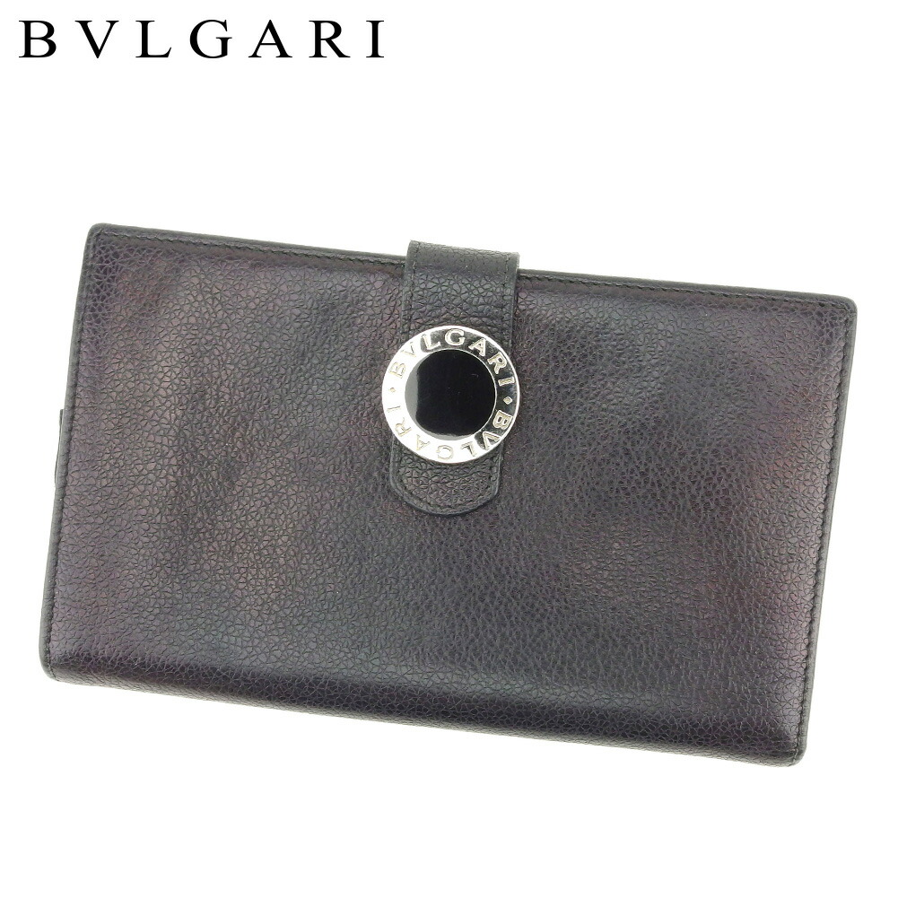 【百貨店SALE★最大限度50％OFF】ブル小峡谷 BVLGARI 長紙入れ ブルガリブルガリ 黒いこと レディース 中古 ブランド名 ご機嫌ブランド名 ヴィンテージ