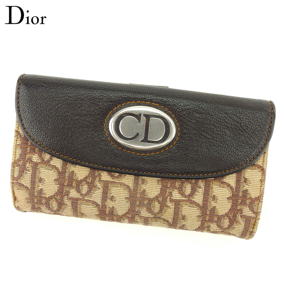 【土日BIG SALE★27％OFF引き換え証】クリスチャンディオール Dior 長紙入れ トロッター 赤銅色 レディース 中古 ブランド名 ご機嫌ブランド名 ヴィンテージ