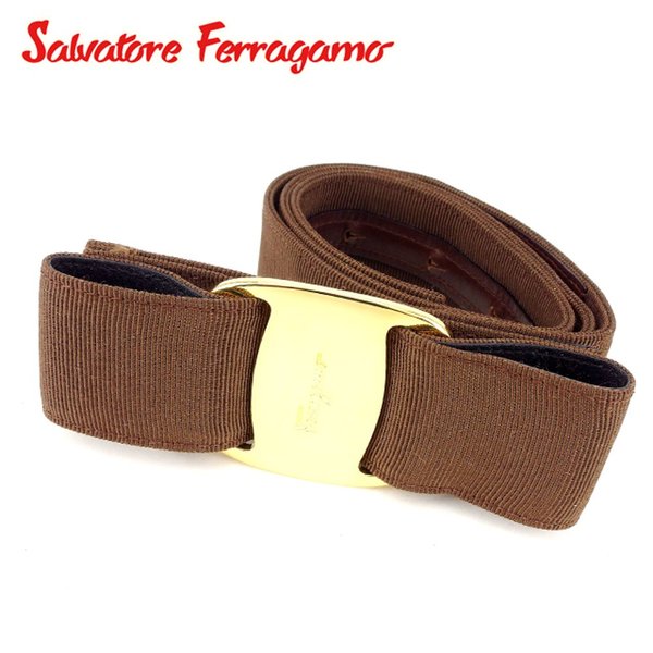 【お買い物マラソン★30％OFFクーポン】サルヴァトーレフェラガモ Salvatore Ferragamo ベルト ヴァラリボン ブラウン メンズ 中古 ブランド ハイブランド ヴィンテージ｜ブランドデポ