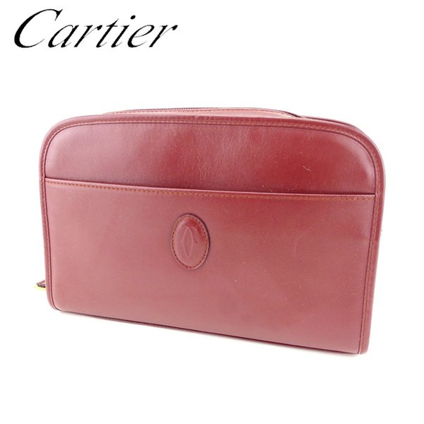 【お買い物マラソン★30%OFFクーポン】カルティエ CARTIER ポーチ マストライン ボルドー メンズ 中古 ブランド ハイブランド ヴィンテージ|ブランドデポ