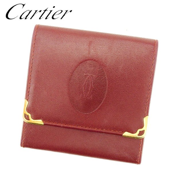 【お買い物マラソン★30％OFFクーポン】カルティエ CARTIER コインケース マストライン ボルドー メンズ 中古 ブランド ハイブランド ヴィンテージ