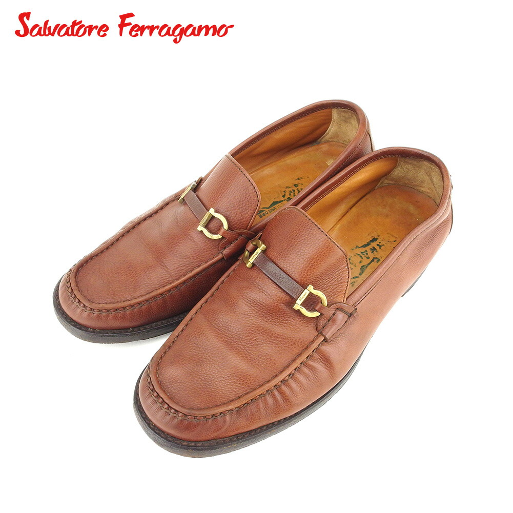 【Fashion Special Fair★24％OFFクーポン】サルヴァトーレフェラガモ Salvatore Ferragamo その他靴 ガンチーニ #7ハーフ ブラウン メンズ 中古 ブランド ハイブランド ヴィンテージ