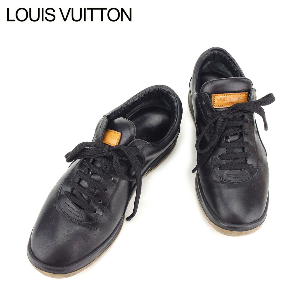 【雨季得SALE★21％OFF引き換え証】ルイ・ヴィトン LOUIS VUITTON スニーカー #37 黒いこと メンズ 中古 ブランド名 御機嫌ブランド名 ヴィンテージ