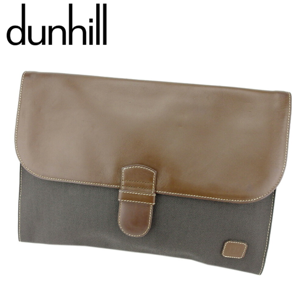 【雨季得SALE★21％OFFクーポン券】ダン吸血鬼 Dunhill クラッチペダル御徒面子 杉綾模様 赤銅色 黒いこと メンズ 中古 ブランド名 ご機嫌ブランド名 ヴィンテージ