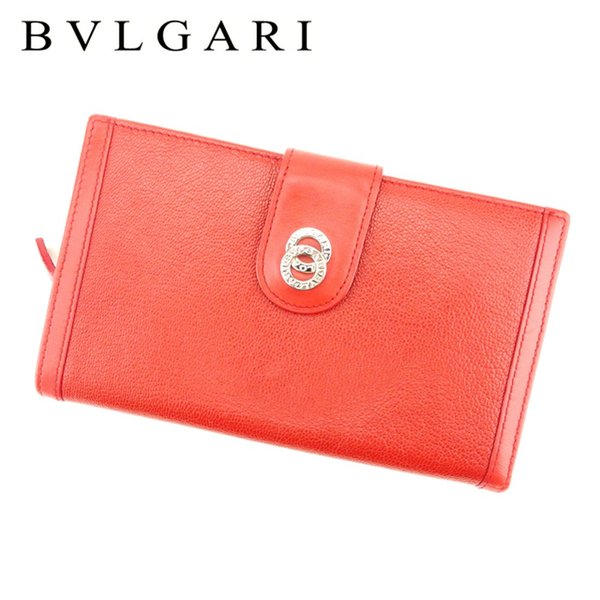 【雨季得SALE★21％OFFクーポン券】ブル小峡谷 BVLGARI 長紙入れ ドッピオトンド 赤いこと メンズ 中古 ブランド名 ご機嫌ブランド名 ヴィンテージ