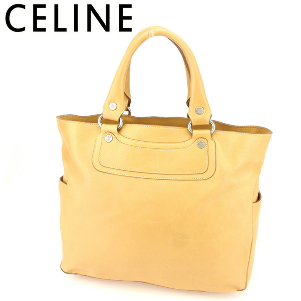 【お買い物マラソン★30％OFFクーポン】セリーヌ CELINE トートバッグ ベージュ メンズ 中古 ブランド ハイブランド ヴィンテージ