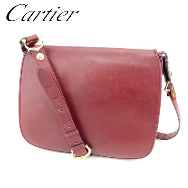 【お買い物マラソン★30%OFFクーポン】カルティエ CARTIER ショルダーバッグ マストライン ボルドー メンズ 中古 ブランド ハイブランド ヴィンテージ|ブランドデポ