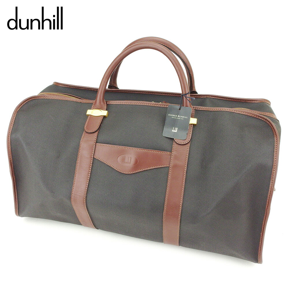 【月入れ替わり大売り出し★29％OFFクーポン券】ダン吸血鬼 Dunhill ボストンバッグ 黒いこと 赤銅色 メンズ 中古 ブランド名 御機嫌ブランド名 ヴィンテージ