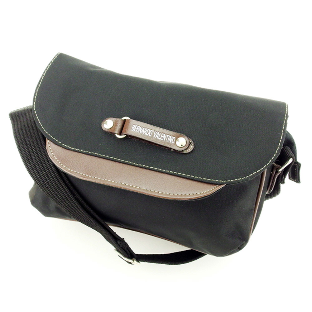 【Fashion Special Fair★24％OFFクーポン】ショルダーバッグ ロゴ ブラック ブラウン シルバー メンズ 中古 ブランド ハイブランド ヴィンテージ