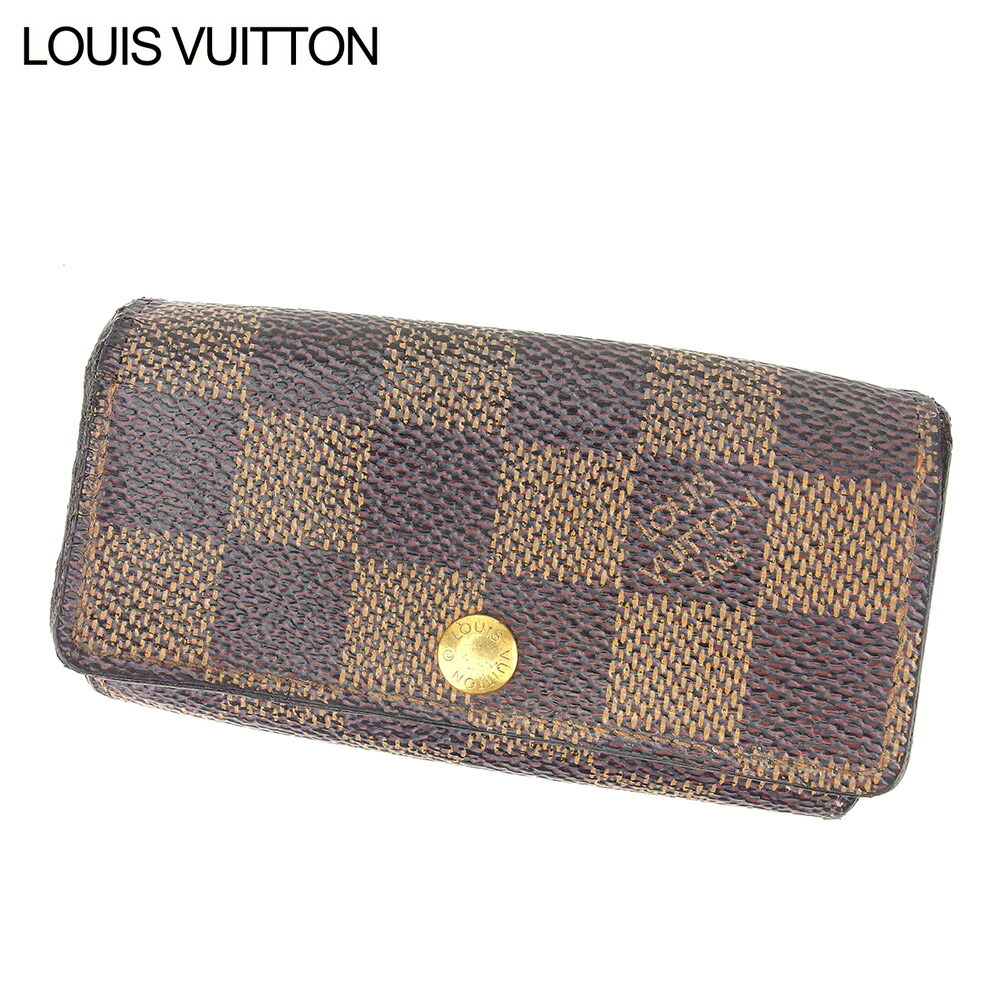 【お買い物マラソン★30％OFFクーポン】ルイ・ヴィトン LOUIS VUITTON キーケース ダミエ ミュルティクレ4 ブラウン ベージュ ゴールド メンズ 中古 ブランド ハイブランド ヴィンテージ 10,443円