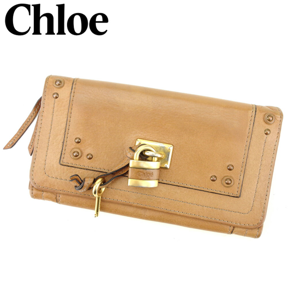【月末BIG SALE★25％OFFクーポン】クロエ Chloe 長財布 パディントン ベージュ ゴールド メンズ 中古 ブランド ハイブランド ヴィンテージ｜ブランドデポ