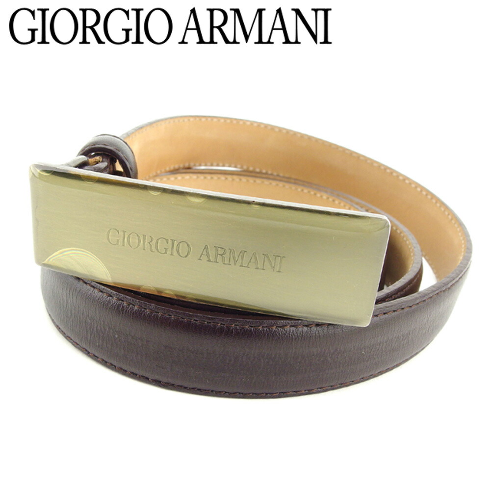ジョルジオアルマーニ　GAロゴバックル　イタリア製　レザーベルト 楽天市場】GIORGIO ARMANI ジョルジオアルマーニ GAロゴ