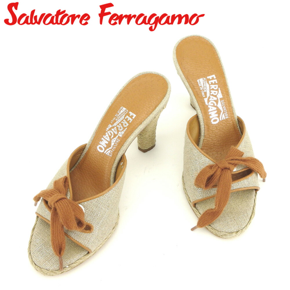Ferragamo ベージュリボンミュール Ferragamo ベージュリボンミュール 楽天市場】サルヴァトーレ