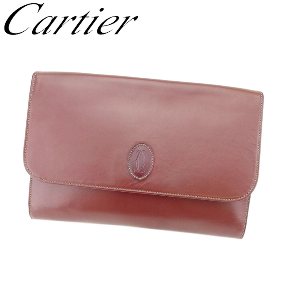 【お買い物マラソン★30％OFFクーポン】カルティエ CARTIER クラッチバッグ マストライン ボルドー メンズ 中古 ブランド ハイブランド ヴィンテージ｜ブランドデポ