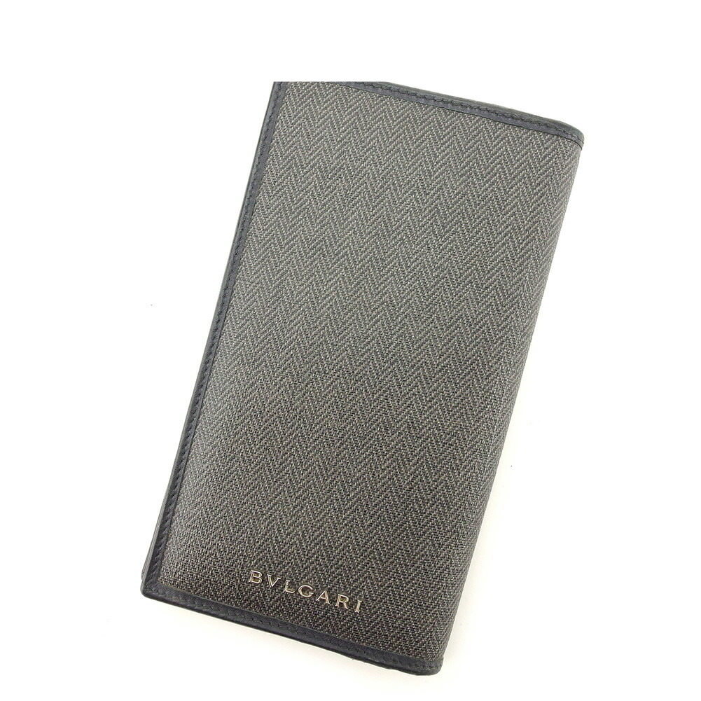 【お買い物マラソン★30％OFFクーポン】ブルガリ BVLGARI 長財布 ブラック ベージュ レディース 中古 ブランド ハイブランド ヴィンテージ
