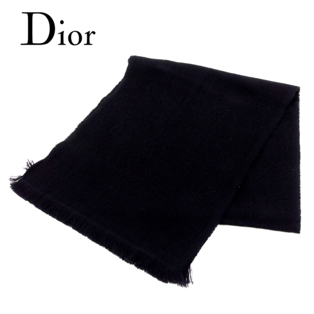 【Christian Dior】 ブラック マフラー クリーニング済　カシミヤ混 Christian Dior（マフラー/ショール）のフリマアイテム一覧