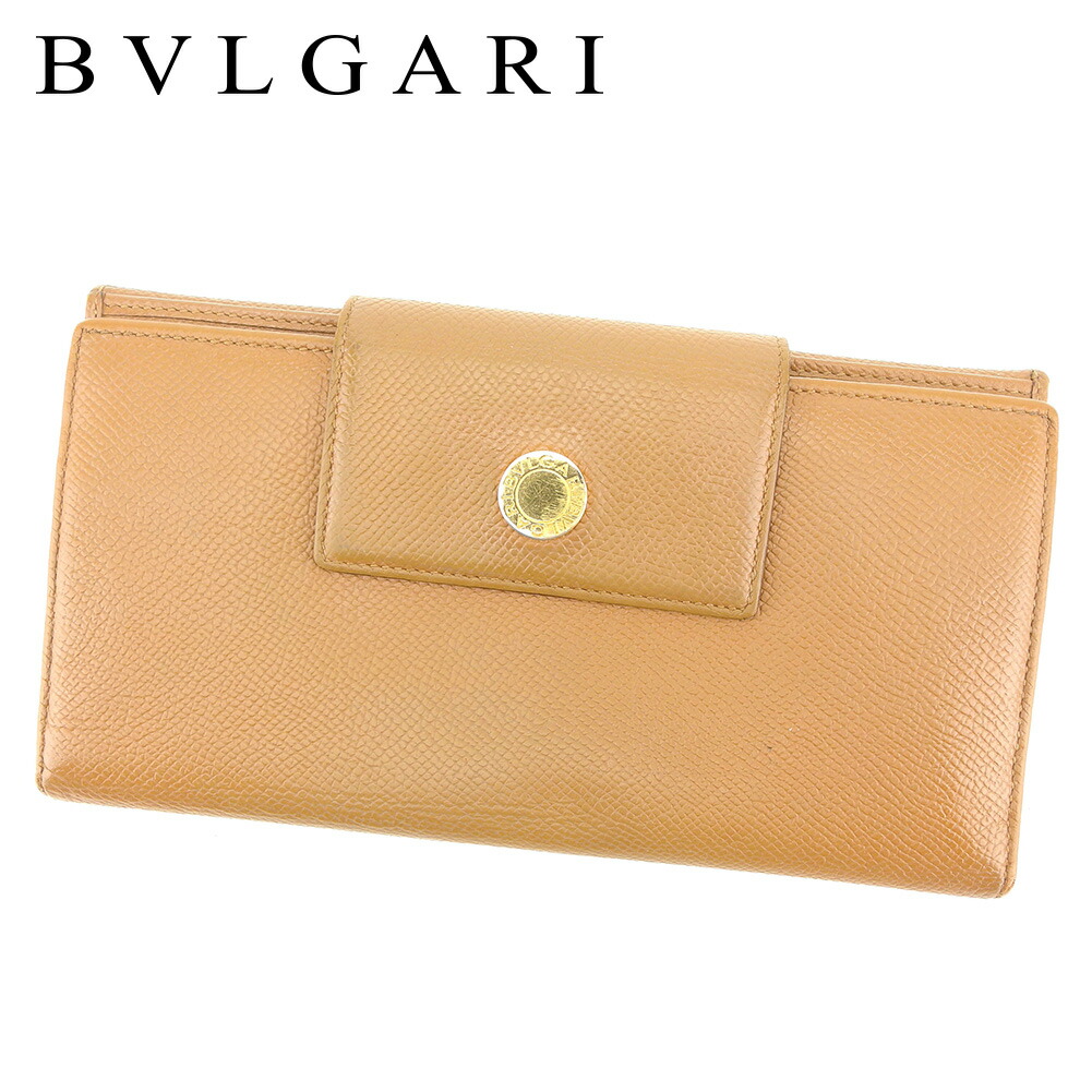 【お買い出しマラソン★30％OFFクーポン券】ブル小峡谷 BVLGARI 長がま口 ブル小峡谷 ブル小峡谷 ともし火赤銅色 メンズ 中古 ブランド名 ご機嫌ブランド名 ヴィンテージ レディース財布-財布・ケース-バッグ・小物・ブランド雑貨