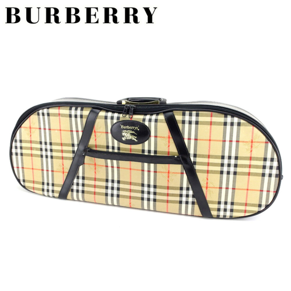 【百貨店SALE★最大限度50％OFF】赤ちょうちんバリー BURBERRY 余分の物小物 ノバチェック ベージュ 黒いこと メンズ 中古 ブランド名 ご機嫌ブランド名 ヴィンテージ