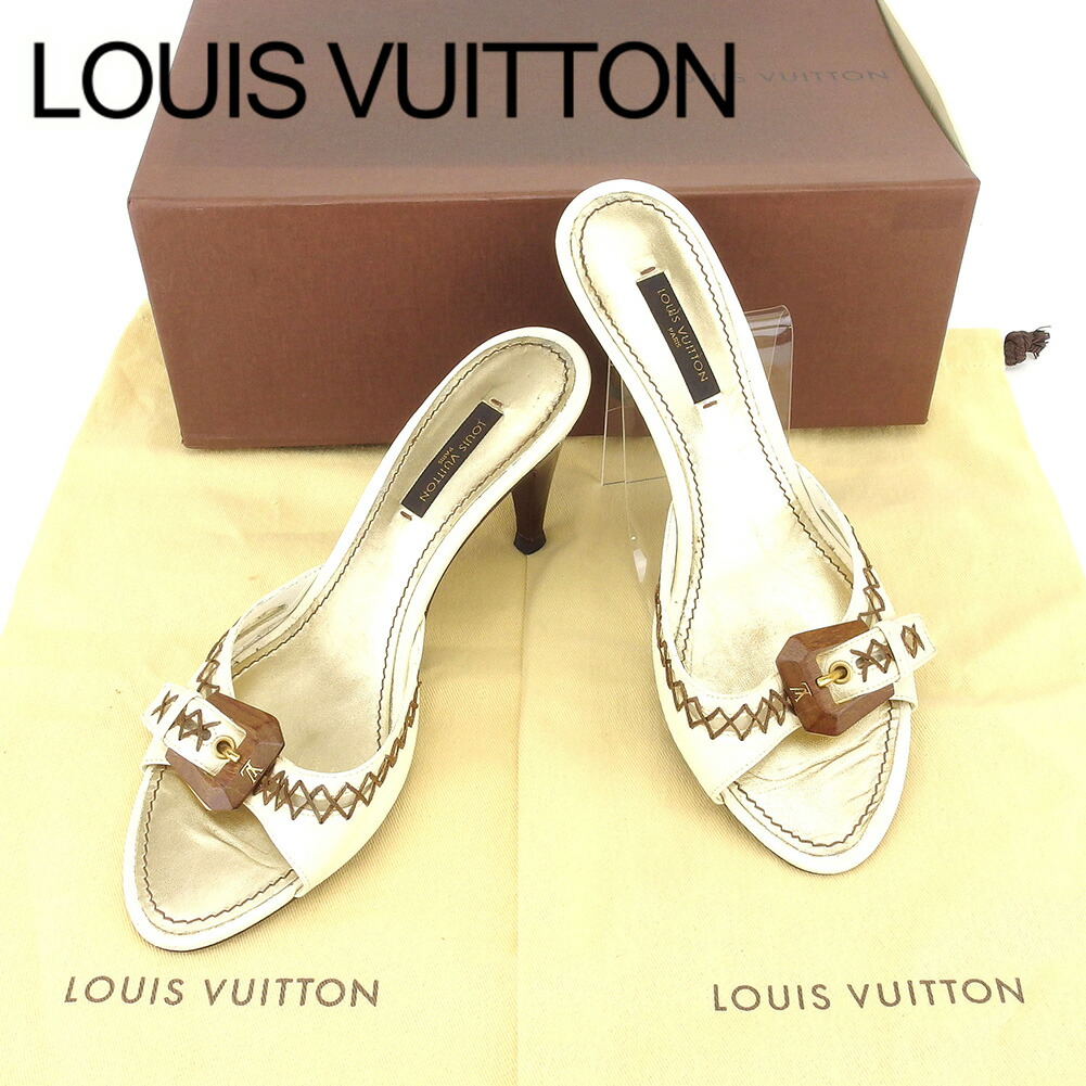 ルイヴィトン Louis Vuitton ダミエ柄 サンダル サイズ37 LOUIS VUITTON】【イタリア製】【ヴィトンロゴ】ルイヴィトン