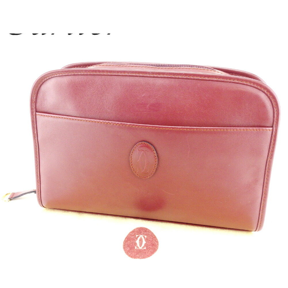 【雨季得SALE★21％OFFクーポン券】カルティエ CARTIER クラッチペダル御徒面子 船檣伝達ルート ボルドーワイン ゴールド系 レディース 中古 ブランド名 ご機嫌ブランド名 ヴィンテージ