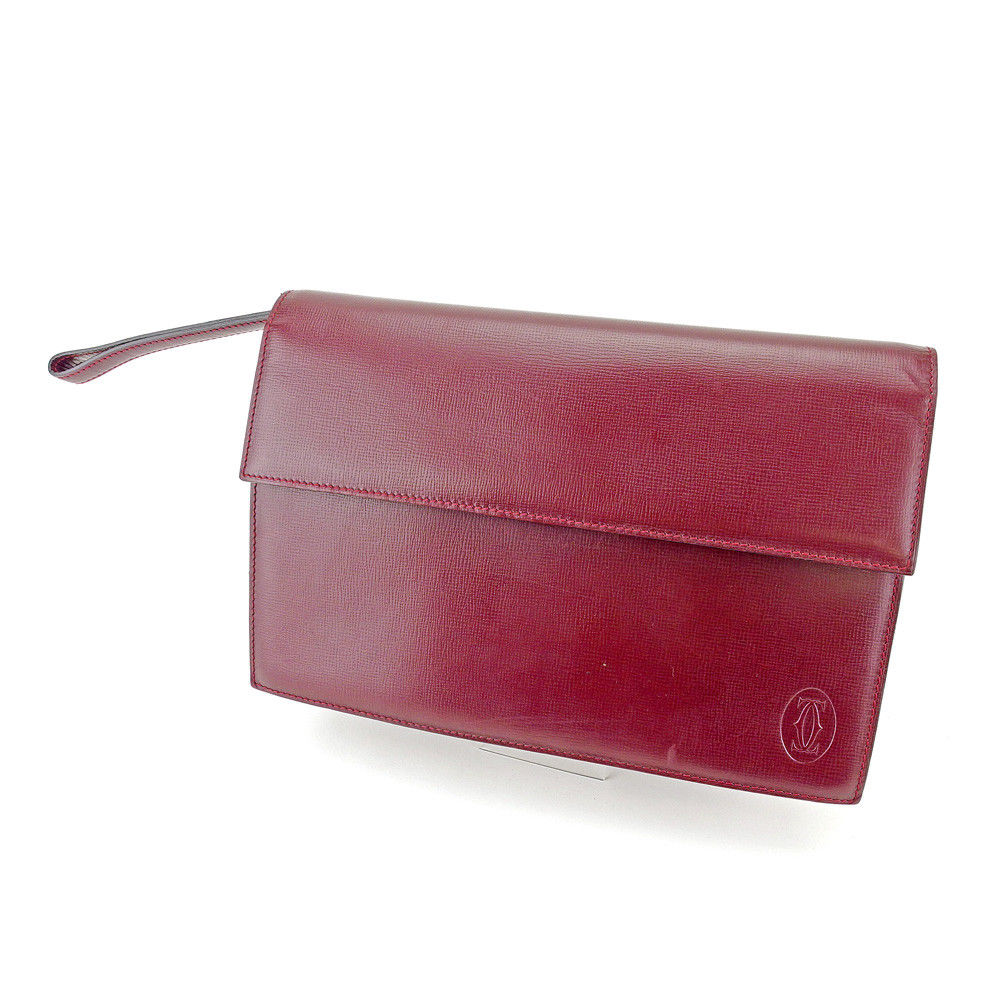 【雨季得SALE★21％OFFクーポン券】カルティエ CARTIER クラッチペダル御徒面子 船檣伝達ルート ボルドーワイン×ゴールド レディース 中古 ブランド名 ご機嫌ブランド名 ヴィンテージ