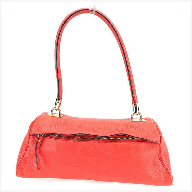 【Fashion Special Fair★24％OFFクーポン】ケイトスペード Kate Spade ショルダーバッグ ロゴ サーモンピンク×ゴールド レディース 中古 ブランド ハイブランド ヴィンテージ