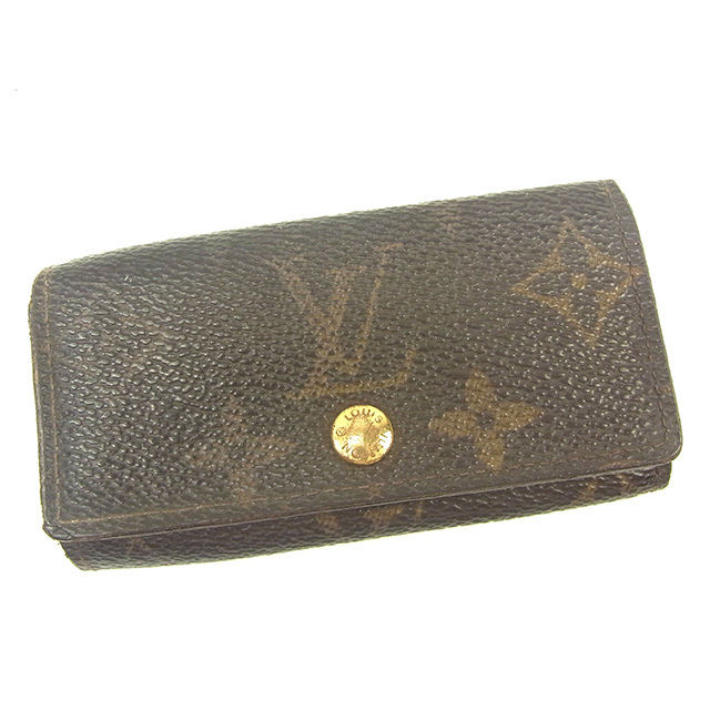 【Fashion Special Fair★24％OFFクーポン】ルイ・ヴィトン LOUIS VUITTON キーケース モノグラム ミュルティクレ4 ブラウン レディース 中古 ブランド ハイブランド ヴィンテージ