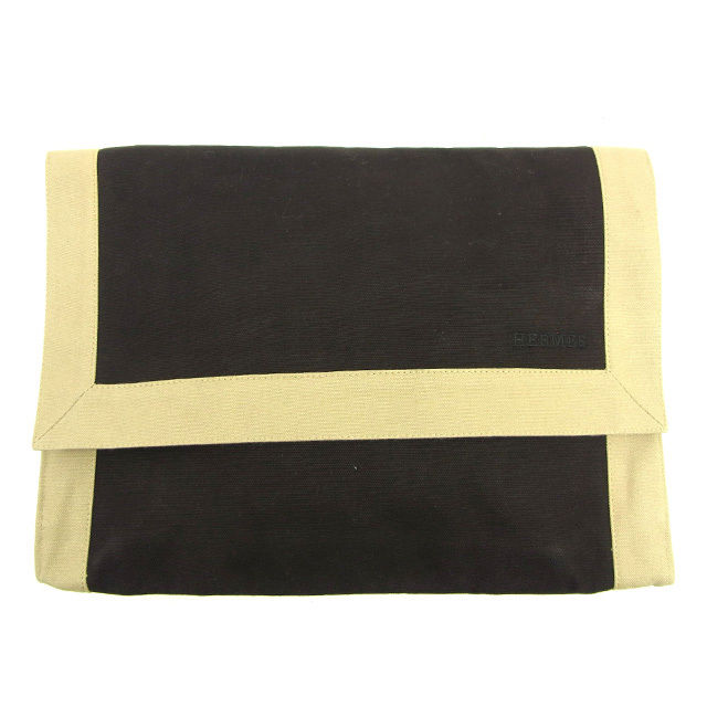 【雨季得SALE★21％OFFクーポン券】エルメス HERMES クラッチペダル御徒面子 タピドセル 黒いこと×ベージュ レディース 中古 ブランド名 ご機嫌ブランド名 ヴィンテージ