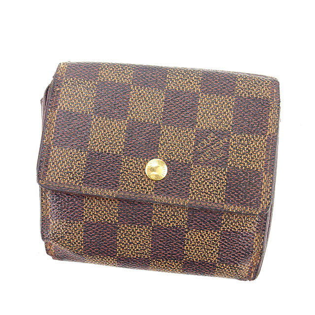 Aiルイヴィトン 三つ折り財布 ダミエ ポルトモネビエカルトクレディ LOUISVUITTON ルイヴィトン ニつ折り財布 ポルトモネ・ビエ